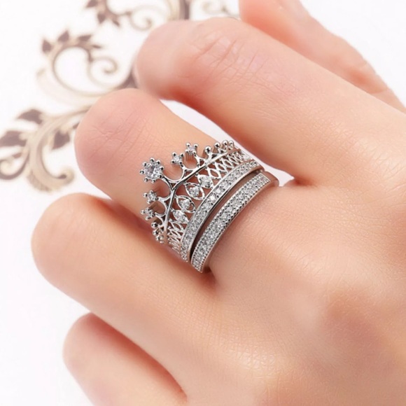 Hip Hop Bling Ring Female Stainless Steel Wedding Engagement For Women Size 5/6 - Picture 2 of 12